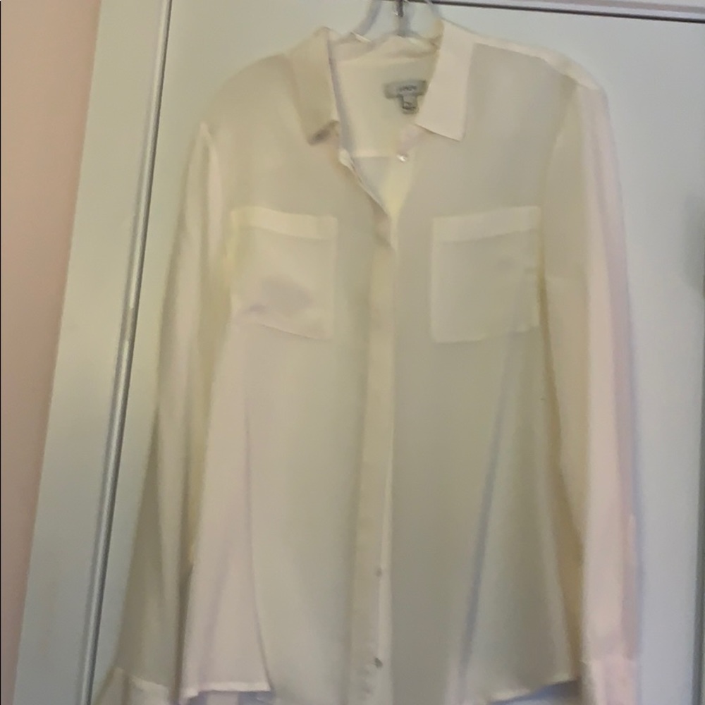 J Crew Cream Button Down Shirt